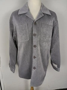 Pronti Men's sz XXL Silver Gray Sheen Micro Poly Fabric Jacket R17 - Picture 1 of 10