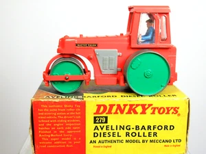 DINKY TOYS No.279 AVELING-BARFORD DIESEL ROLLER ( GREEN WHEEL VERSION ) VN MIB - Picture 1 of 12