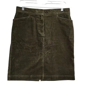 Jones Sport Vintage skirt green corduroy Academia grunge Goblincore 90s 8 - Picture 1 of 3