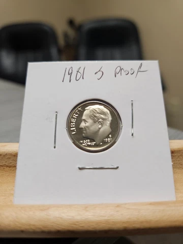 1981-S Proof Roosevelt Dime San Francisco Actual Coin Pictured Cover