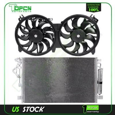 Condenser and Cooling Fan Assembly For 2007 2008 2009-2017 2018 Nissan Altima - Imagem 1 de 4