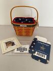 Longaberger Retired Inaugural 2001 Basket with Liner, Protector & Tie-On