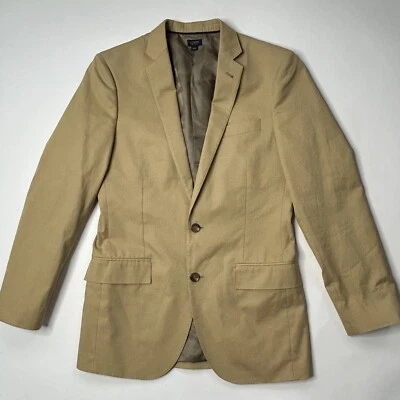 J Crew Ludlow Blazer 男式 36R Larusmiani 意大利双扣棉质夹克 — 第 1/4 张图片