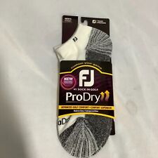 FootJoy Men's Black White ProDry Golf Breathable Low Cut Crew Socks Size 7-12