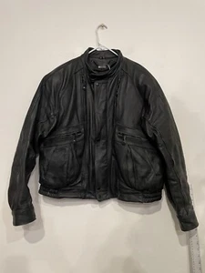 Harley-Davidson VINTAGE VENTED Leather Bomber Jacket size 54 Reg - Picture 1 of 7