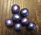 Vintage Old German Mixed Lavender Plum Pearly Dimpled Roundish Lucite Bead Lot