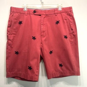 Brooks Brothers Men’s Size 36 Red Sea Turtle Embroidery Bermuda Shorts Cotton - Picture 1 of 8