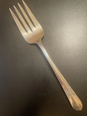 Wm Rogers BELOVED 1940 Eagle Star IS - Tenedor de servicio - Usado / Muy bueno - sin mono Foto 1 de 4