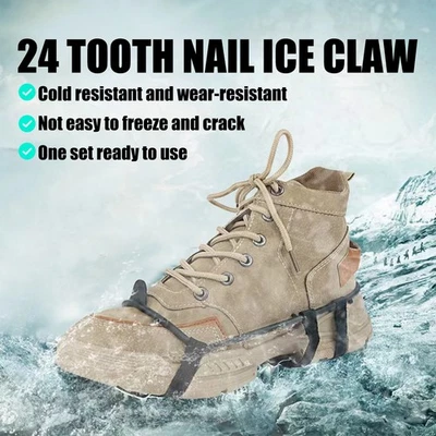 Tacos de hielo para botas Zapatos Antideslizantes Agarre de hielo Picos Crampones de hielo Picos para hombres Foto 1 de 4
