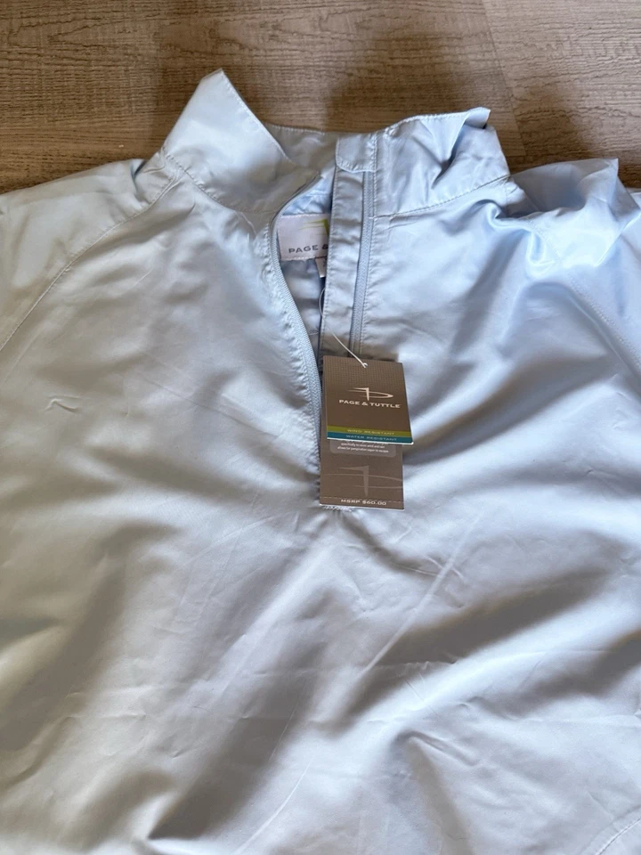 Cortavientos Page & Tuttle Riverbank Pack-N-Go 1/4 cremallera nuevo con etiquetas azul claro unisex $68 Foto 1 de 4