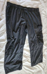 Old Navy Blackjack Drapey Cargo Pants Multi Pockets Mid-Rise Wide Leg Size XXL - Picture 1 of 20
