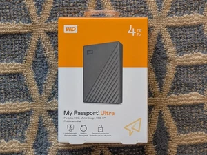 Western Digital My Passport ULTRA 4TB Portable External HDD - Silver - Picture 1 of 4