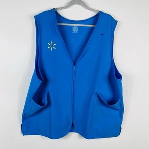 Walmart Size 2XL Full Zip Employee Vest Blue Embroidered Logo Pockets * - Picture 1 of 3