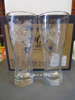 lot de 6 verres à bière 1664 25cl dans leur carton d'origine - Photo 1/2