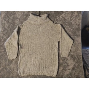 Le Capitole Mohair & Wool Blend Turtleneck Sweater Adult Medium Beige - Picture 1 of 4