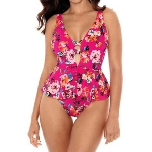 Costume da bagno Skinny Dippers HOT HOUSE ROSA troppo tuffo gonna pezzo unico piccolo nuovo - Foto 1 di 5