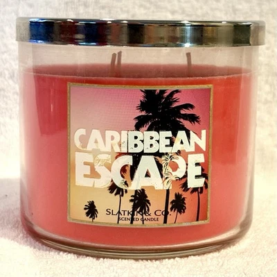 Bath & Body Works Slatkin & Co CARIBBEAN ESCAPE 3 Wick Candle 14.5 oz - Image 1 of 4