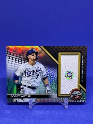 Camiseta usada 2024 Topps Chrome Bobby Witt Jr. autêntica jogo #TCA-BW Royals - Imagem 1 de 2