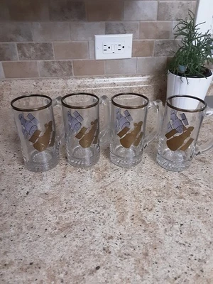 Taza de cerveza de vidrio conmemorativa de colección Lockheed Hubble telescopio espacial Stein - Lote de 4 Foto 1 de 4