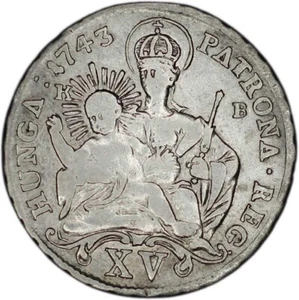 Moneta UNGHERIA 15 Krajczar 1743 KB F fine - Foto 1 di 7
