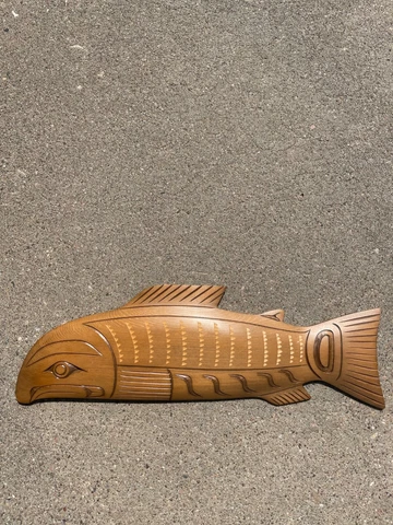 Wooden Carved Salmon Fish Cover