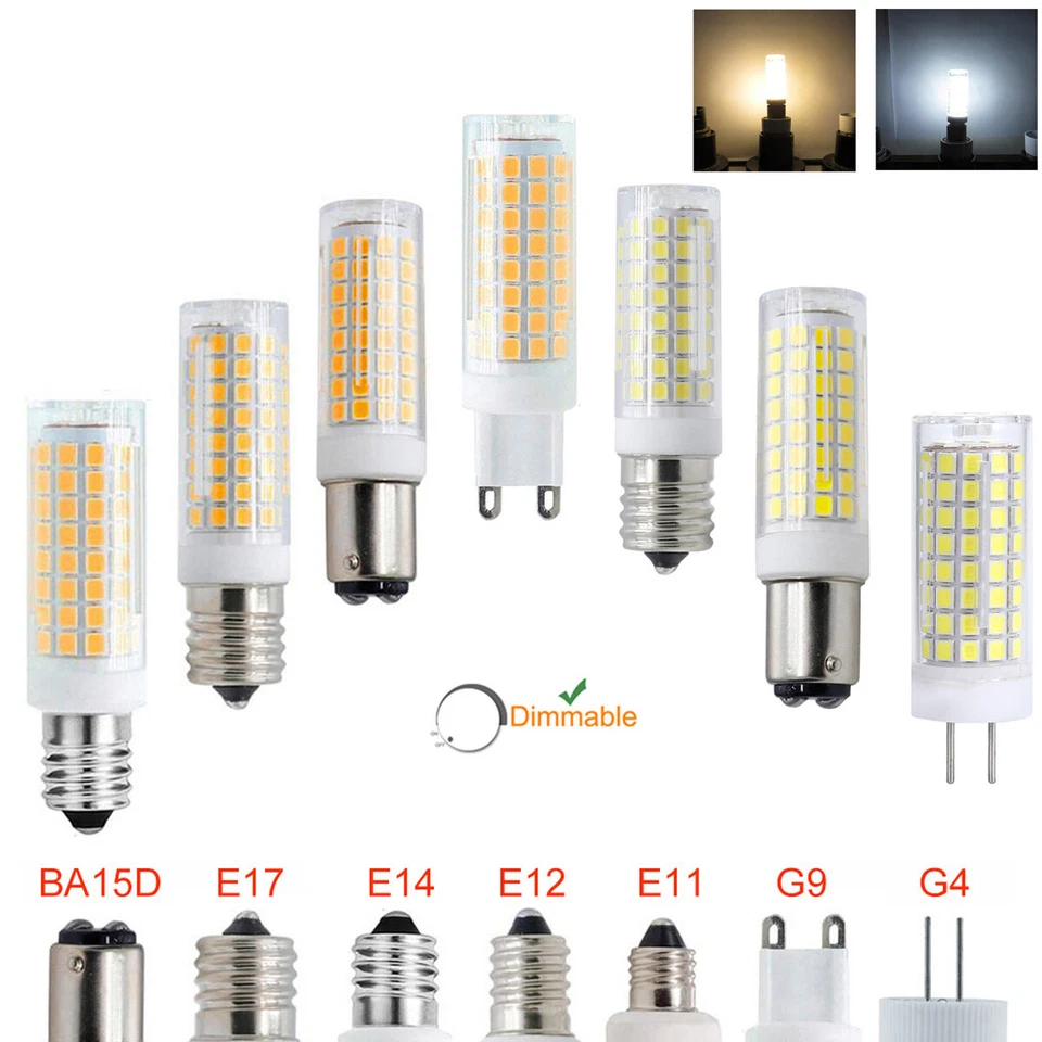 Dimmable 12w Led Corn Light Bulb E11 3000k 110v Lamps 2835smd Bulbs G4 Mini E12 - Image 1 of 4