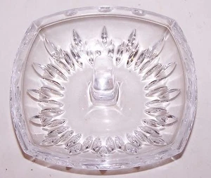 STUNNING SIGNED VERA WANG BY WEDGWOOD CRYSTAL DUCHESSE SQUARE RING HOLDER - Picture 1 of 4