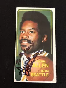CARTOLINA AUTOGRAFATA FIRMATA LUCIUS ALLEN 1970-71 TOPPS #31 SP SEATTLE SONICS - Foto 1 di 2