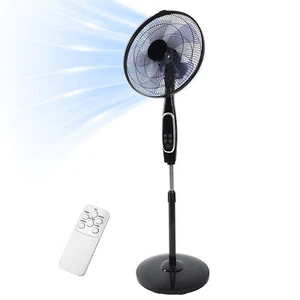 Simple Deluxe 16 Inch Stand Fan with Remote Control 3 Speed 45° Oscillation - Picture 1 of 7