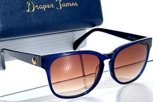 Draper James BLANCHE Navy Blue Frame Brown Gradient Womens Sunglass SU 0023 - Picture 1 of 12