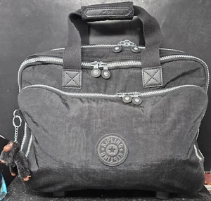 Kipling Black Travel/Computer Premium Rolling Bag w/Handle - Picture 1 of 22