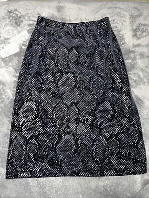 Falda lápiz mujer años 90 Y2K negra piel de serpiente A. Byer mediana 1 abertura Foto 1 de 4