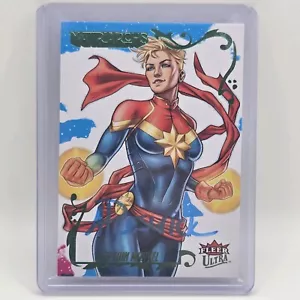 2024 Fleer Ultra Matriarchs Of Marvel CAPTAIN MARVEL Auto Green Foil /80 SIGNED - Picture 1 of 5