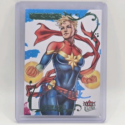 2024 Fleer Ultra Matriarchs Of Marvel CAPTAIN MARVEL Auto Green Foil /80 SIGNED - Image 1 of 4