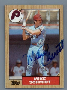 1987 Topps - #430 Mike Schmidt Hand Signed Autographed Baseball Card - Bild 1 von 2