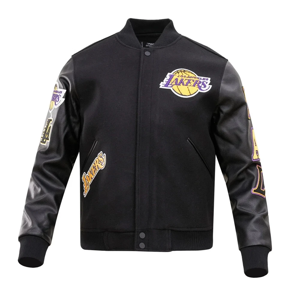 Pro Standard Los Angeles Lakers Black Varsity Jacket Size XL