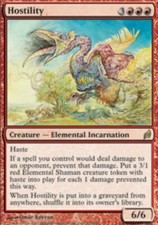 1x Hostility LP, English MTG Lorwyn