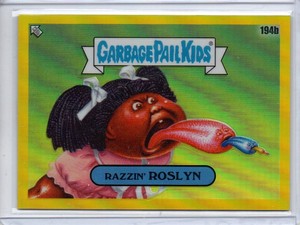 2022 RAZZIN' ROSLYN TOPPS GARBAGE PAIL KIDS CHROME REFRACTOR YELLOW #d 044/275