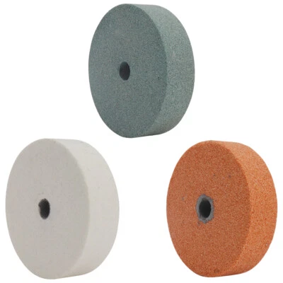 3x 3inch White Ceramic Grinding Wheel With bore 10mm Polishing Pad Abrasive Disc - Image 1 of 4