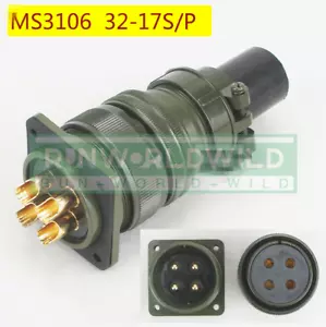 1SZT NOWY NA 4-rdzeniowe złącze proste wtyczki lotnicze MS3106A 32-17 S/P - Zdjęcie 1 z 5