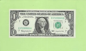 1963 ..UNCIRC 1 $ G 0729 9920 A .... 1963 1 $ G-A NICE NOTE FRN - Bild 1 von 2