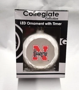 Nebraska Cornhuskers Huskers Christmas Figurine Ornament NCAA Big10 NEW - Picture 1 of 3