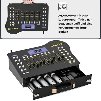 Console Controller DMX512 192 Canali Professionale DMX Pannello di Controllo Luci Disco Dj Portatile - Immagine 1 di 4