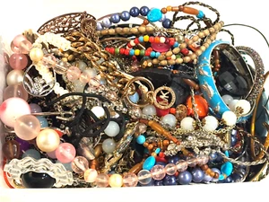 Junk Jewelry Lot for Arts Crafts Repurposing total weight 4.95 pounds box 2 - Picture 1 of 4