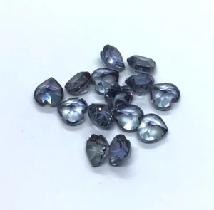 Alexandrite Nano Crystal Heart Shape Synthetic Faceted Gemstone Size 6mm to 12mm - Picture 1 of 24