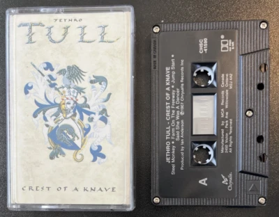 JETHRO TULL CREST OF A KNAVE CASSETTE ORIGINAL 1987 BLACK DOLBY HX PRO N.M. - Image 1 of 2