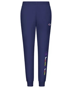 Champion Big Boys Color Block Script Fleece Jogger Pants Blue Navy Size 7 - Picture 1 of 1