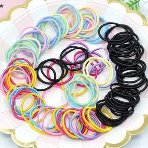 50pcs No Crease Hair Ties hair accesories Hair Bands Kids Girl Lady Elastic - Picture 1 of 10