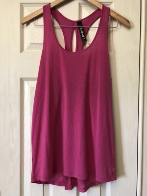 MPG Womens Tank Top Size Medium Pink Racerback Activewear Sheer Key Hole Shirt - Image 1 of 4