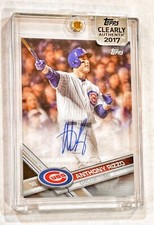 2017 Topps Clearly Authentic Autograph Anthony Rizzo On Card Auto Chicago Cubs